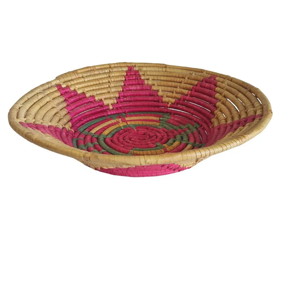 African Coil Basket Star of David Handmade